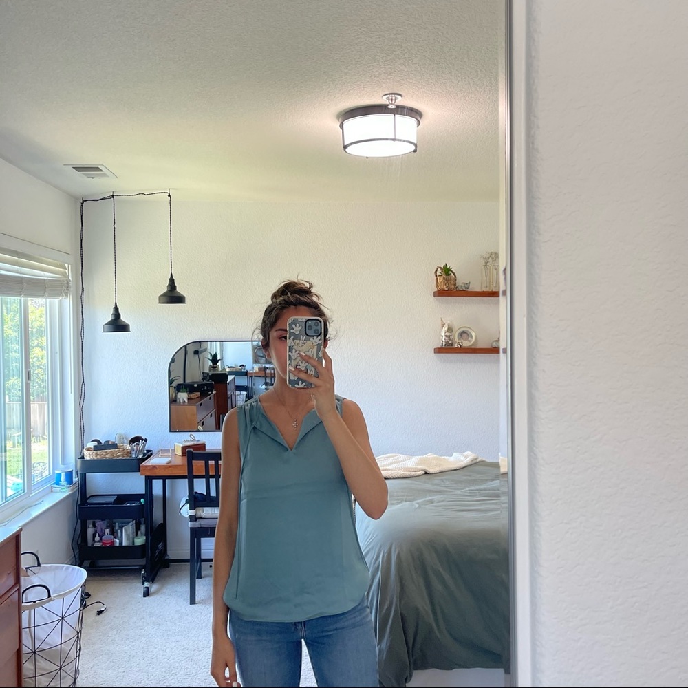 Teal blouse